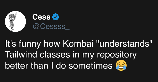 Kombai Testimonial Tweet