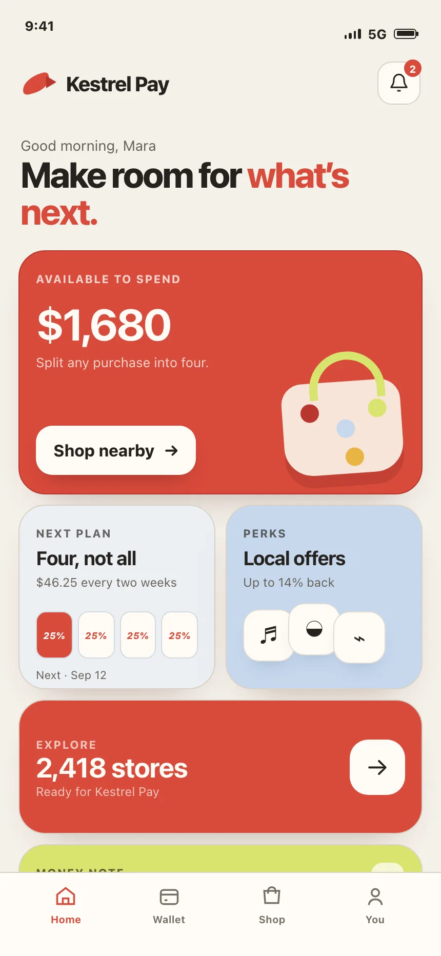 Bento grid