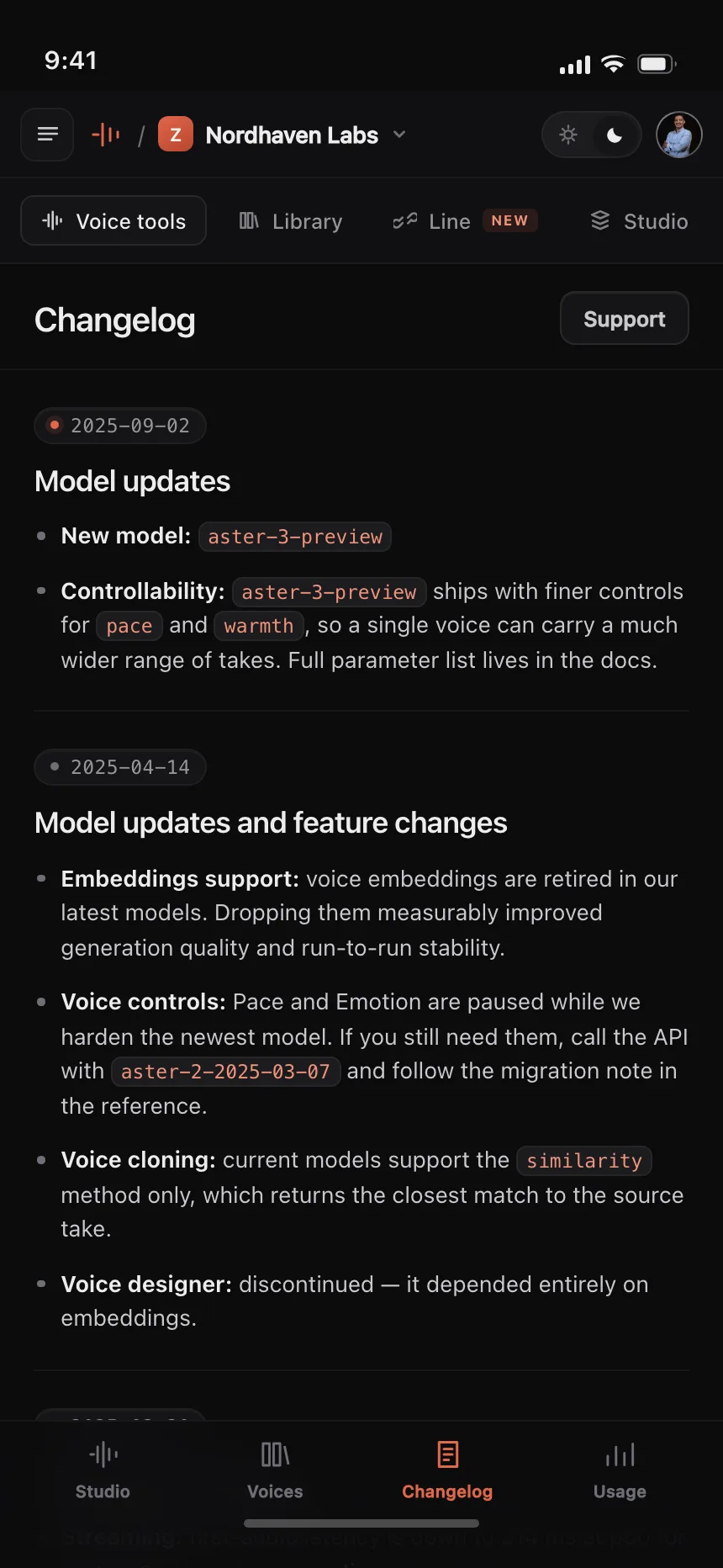 Changelog