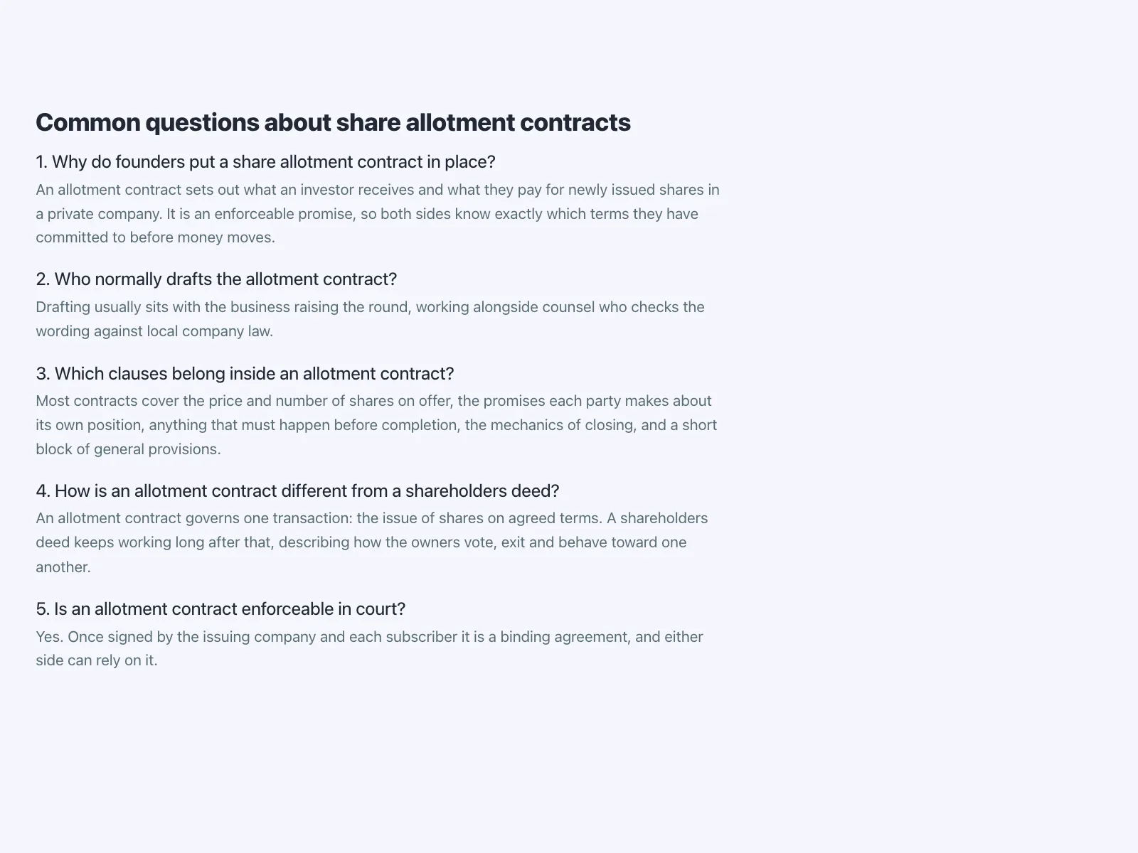 FAQ