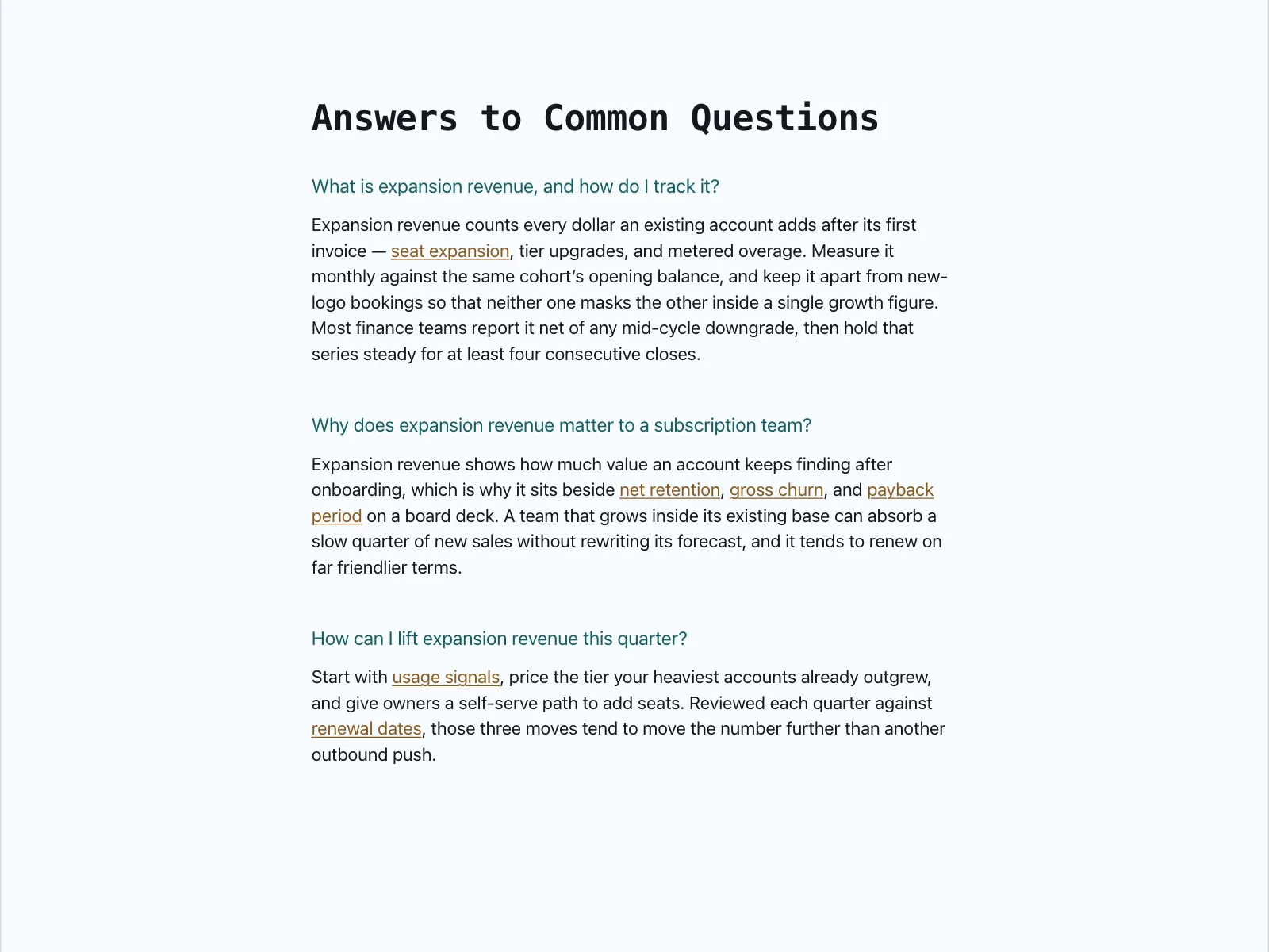FAQ