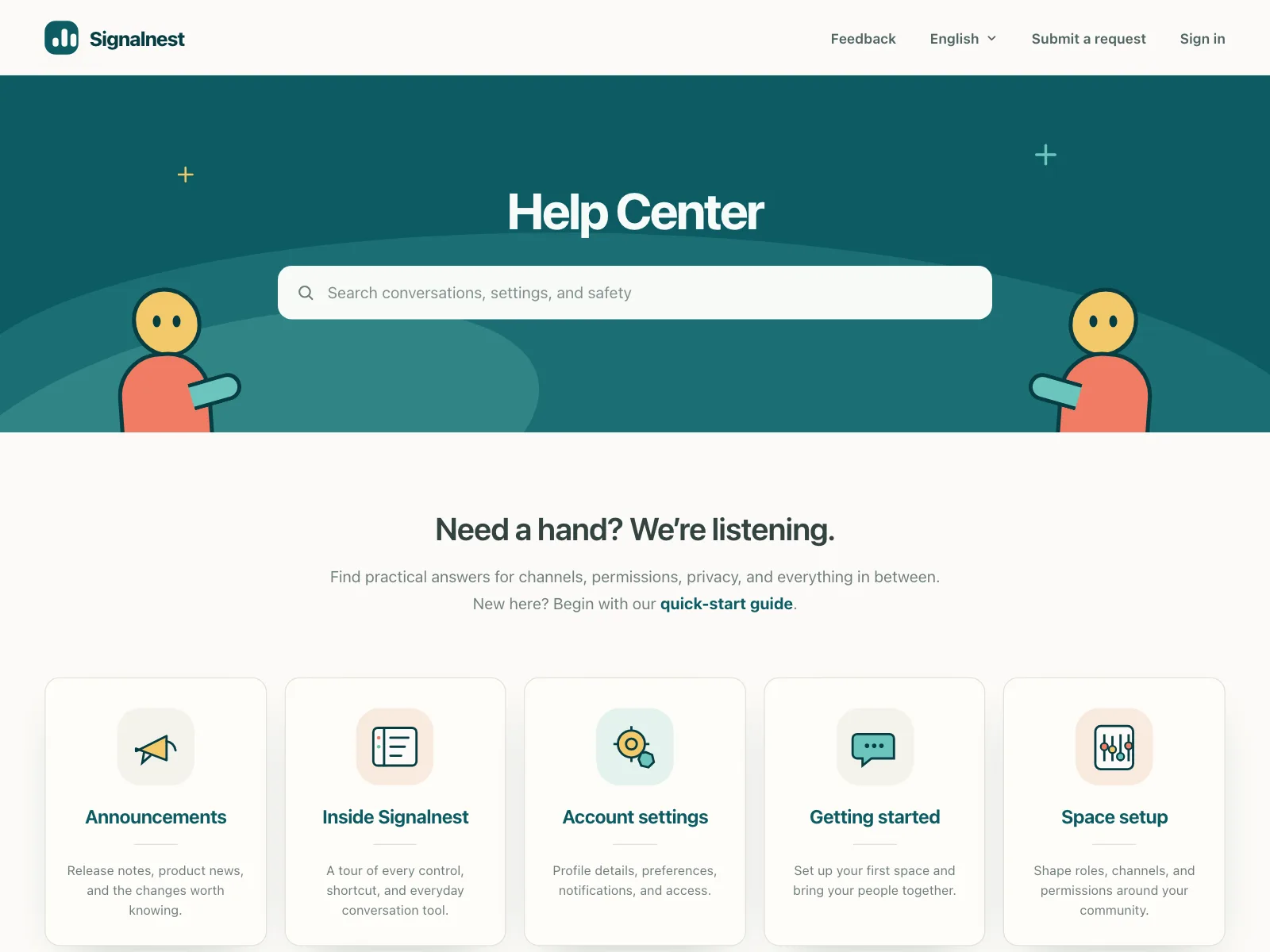 Help and support