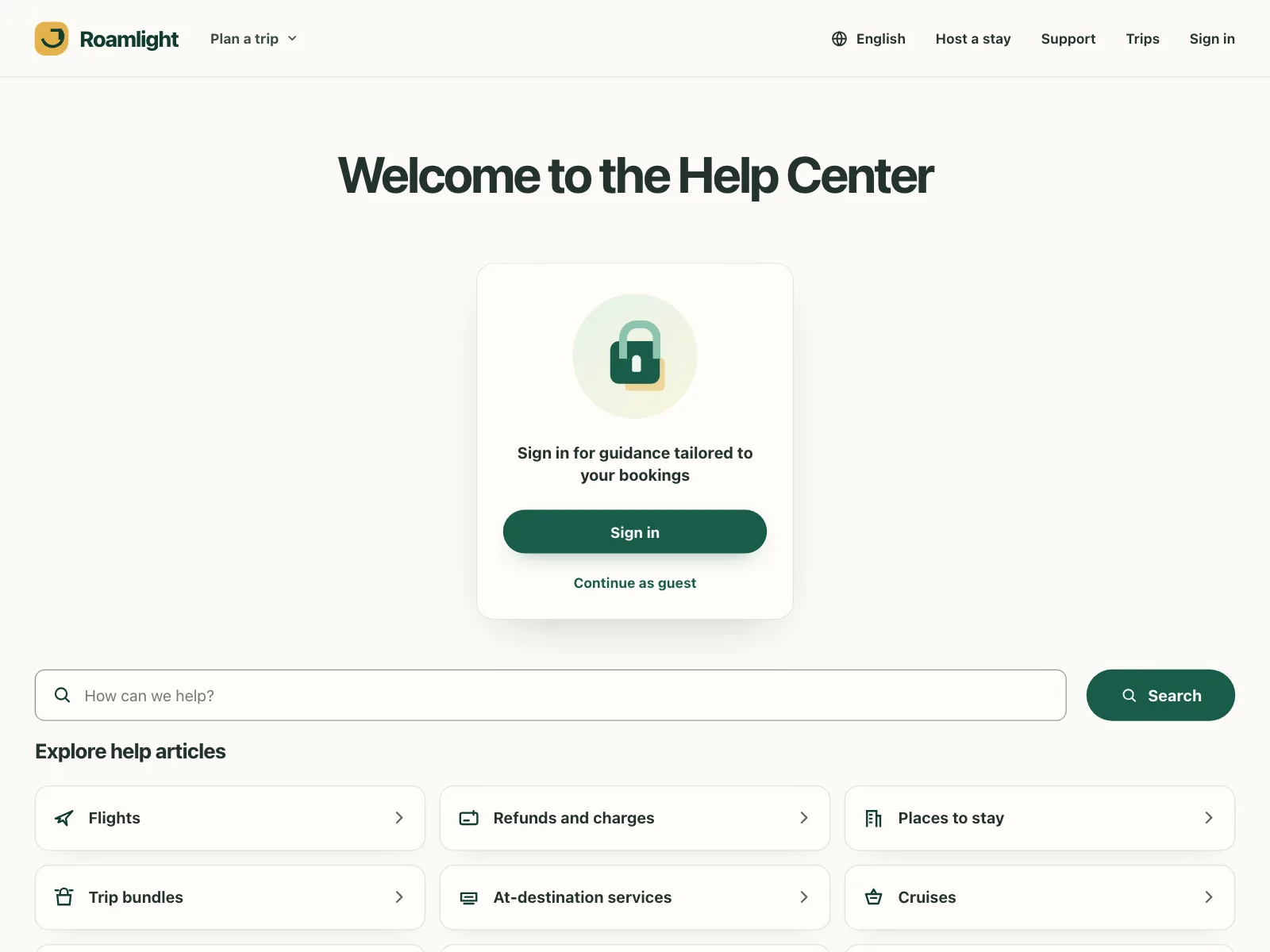 Help and support
