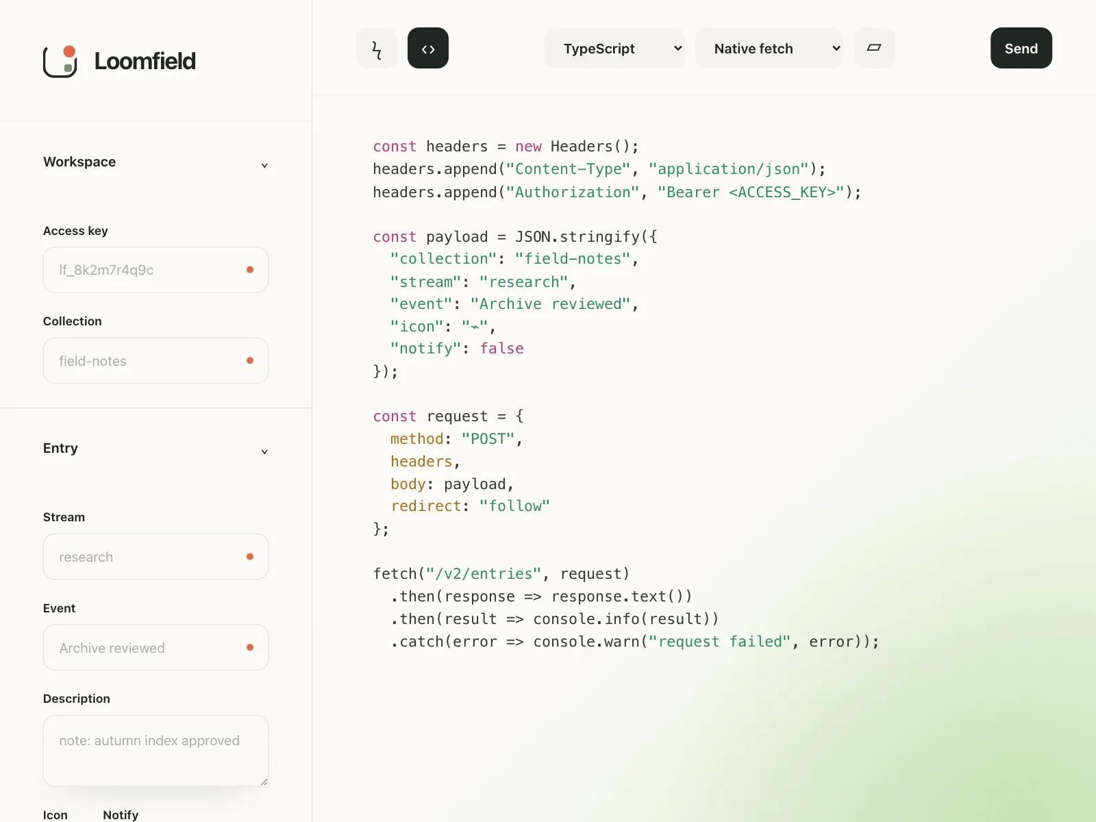 Node editor