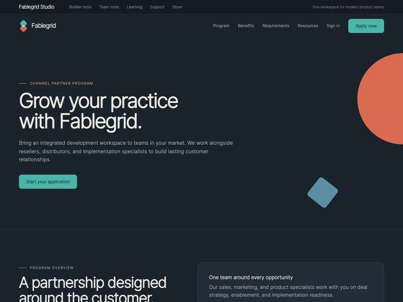 Partners page