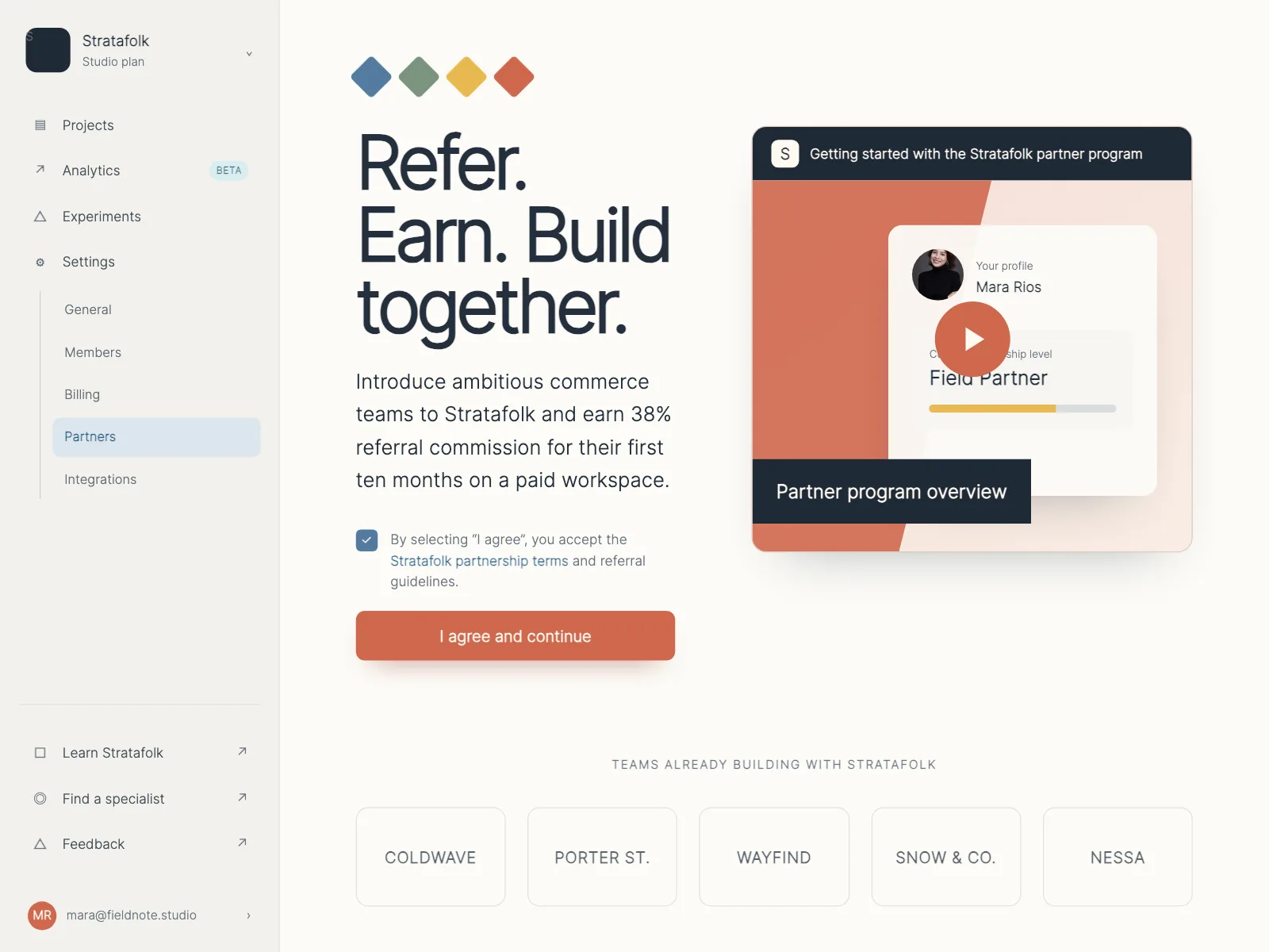 Partners page