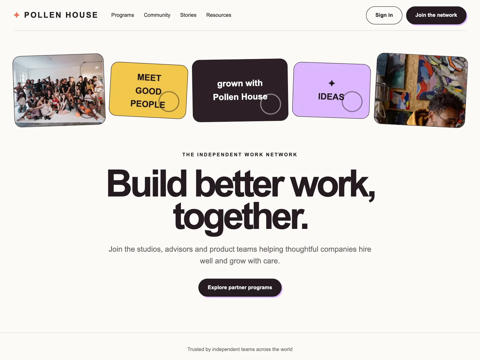 Partners page
