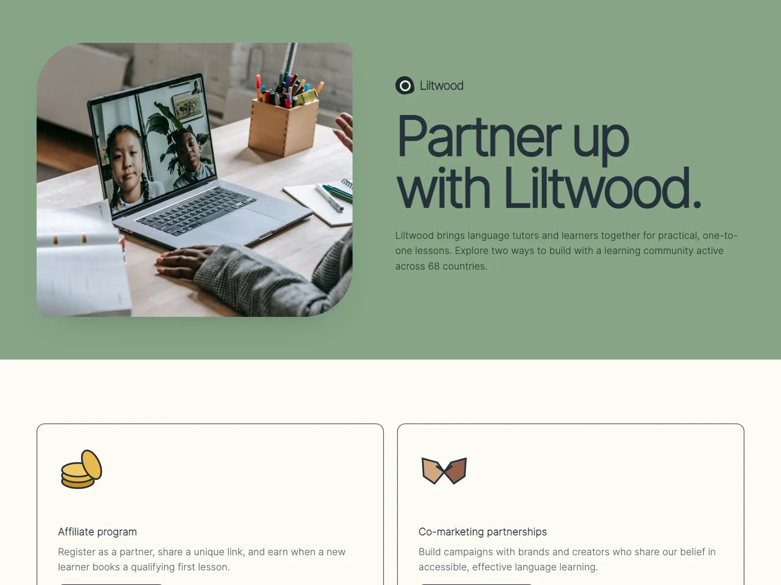 Partners page