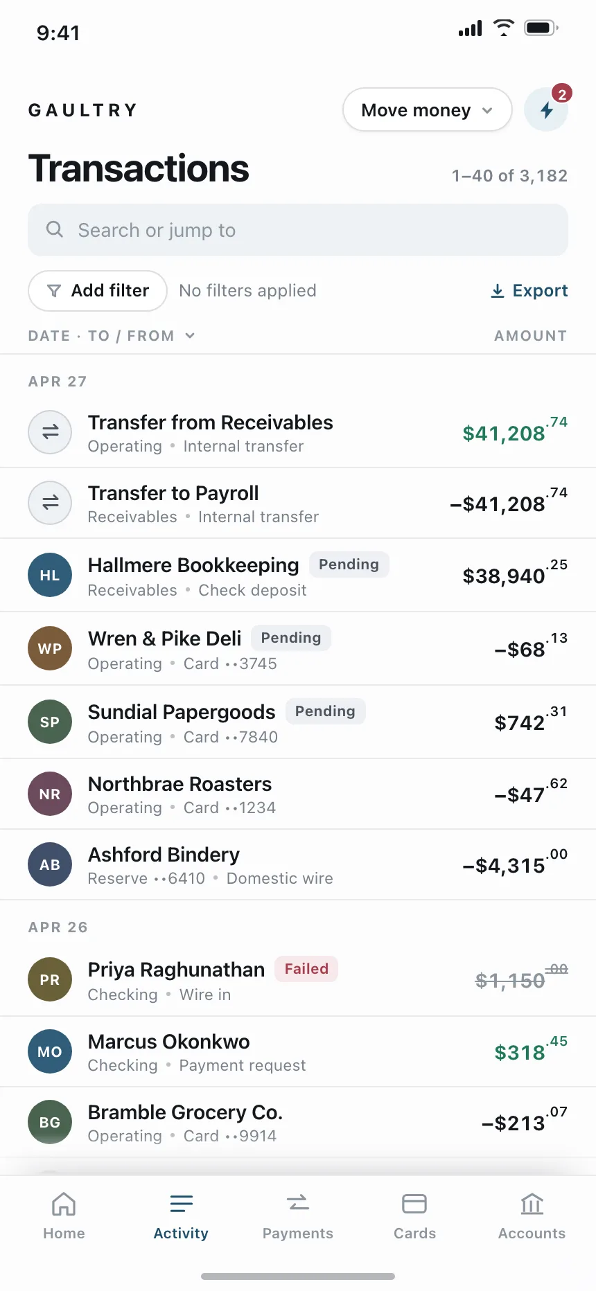 Project tracker