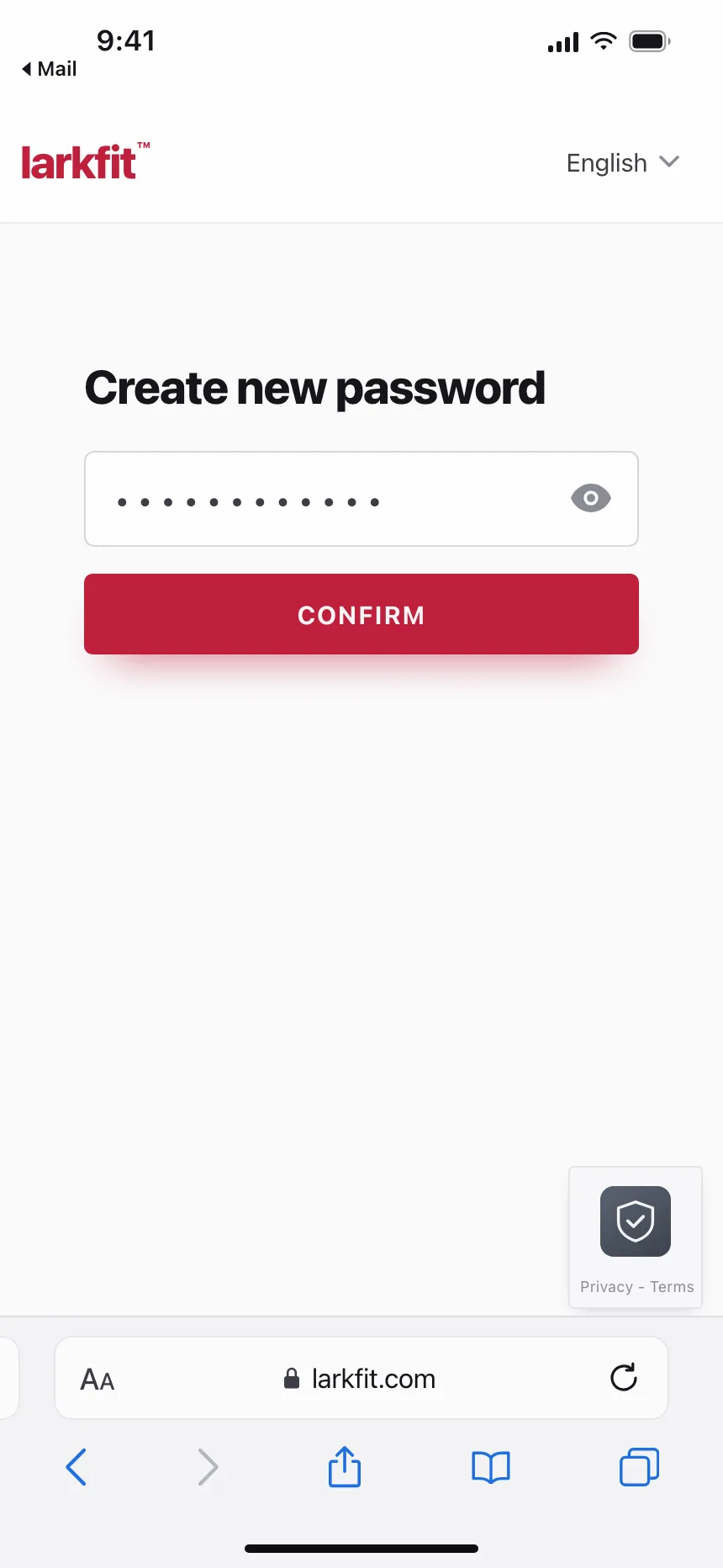 Reset password