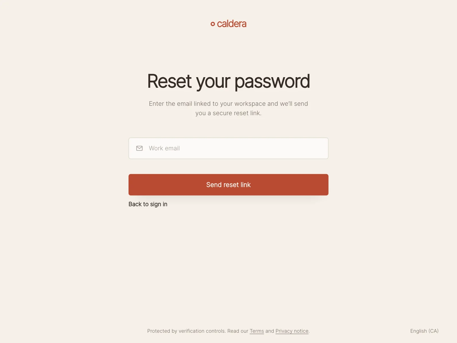 Reset password