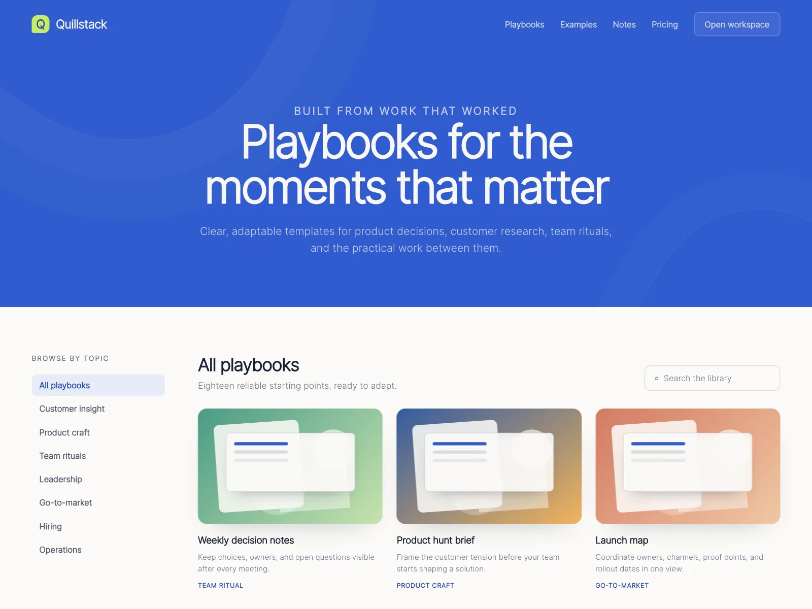 Resources page
