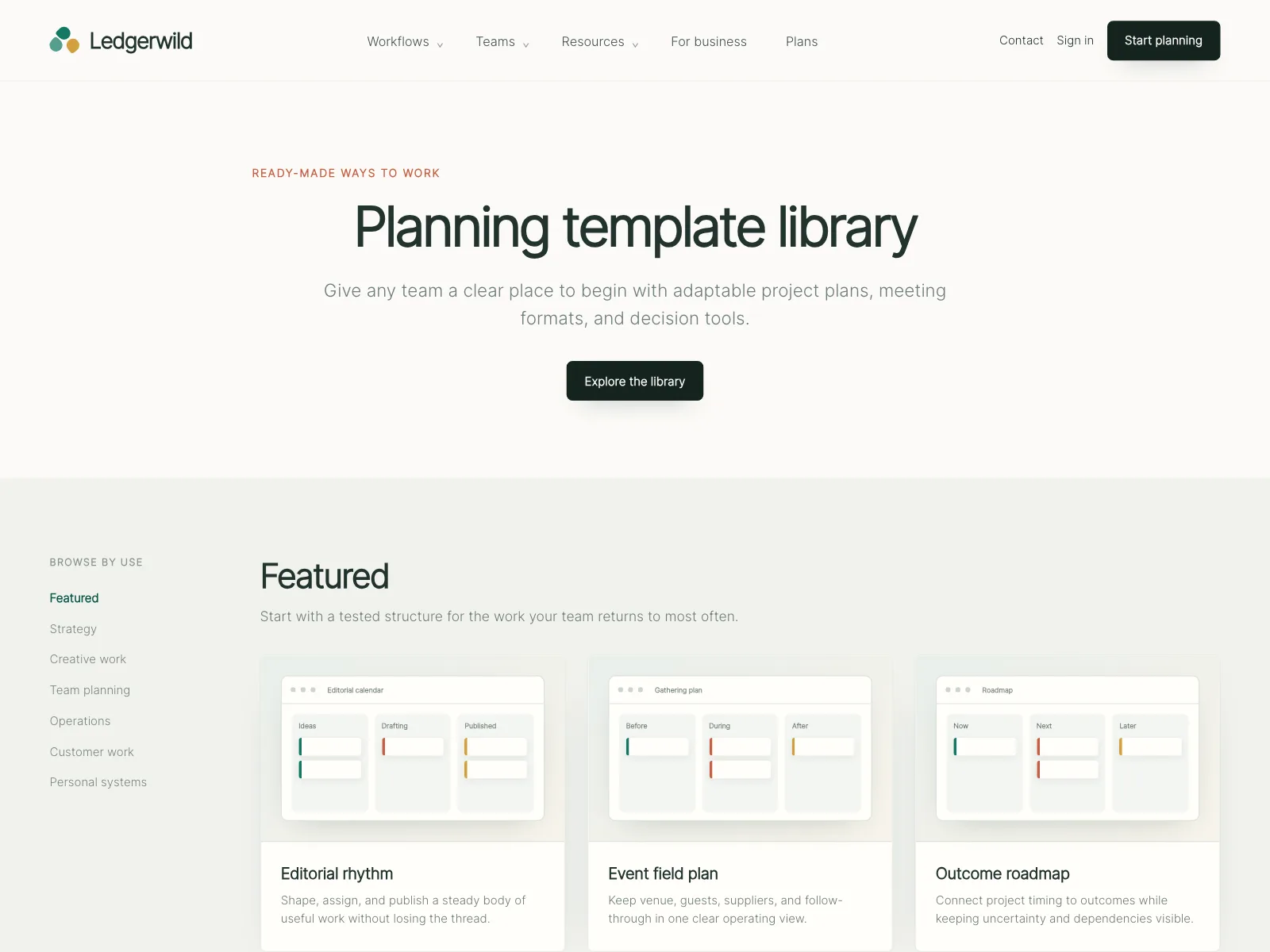 Resources page