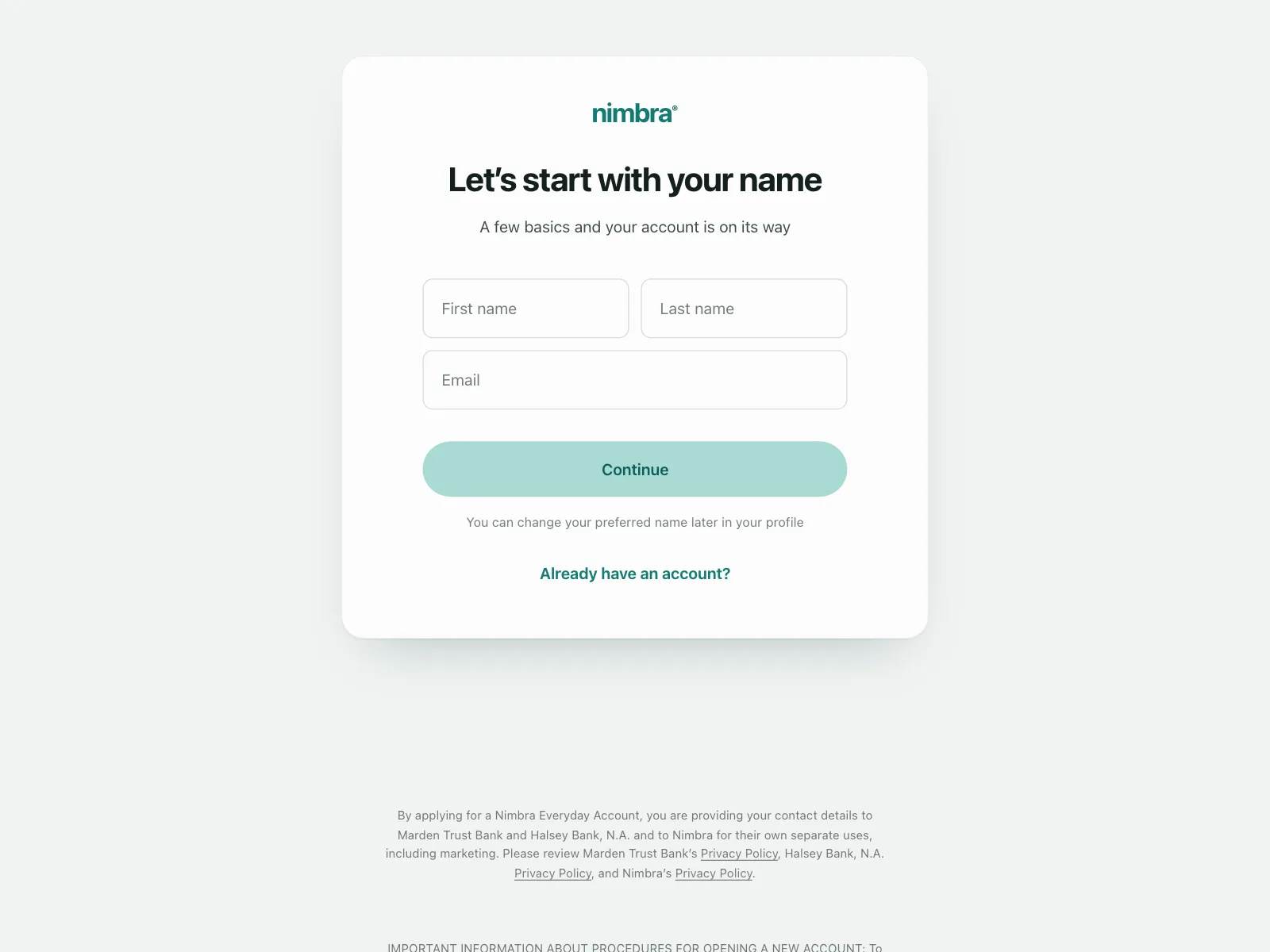 Sign up