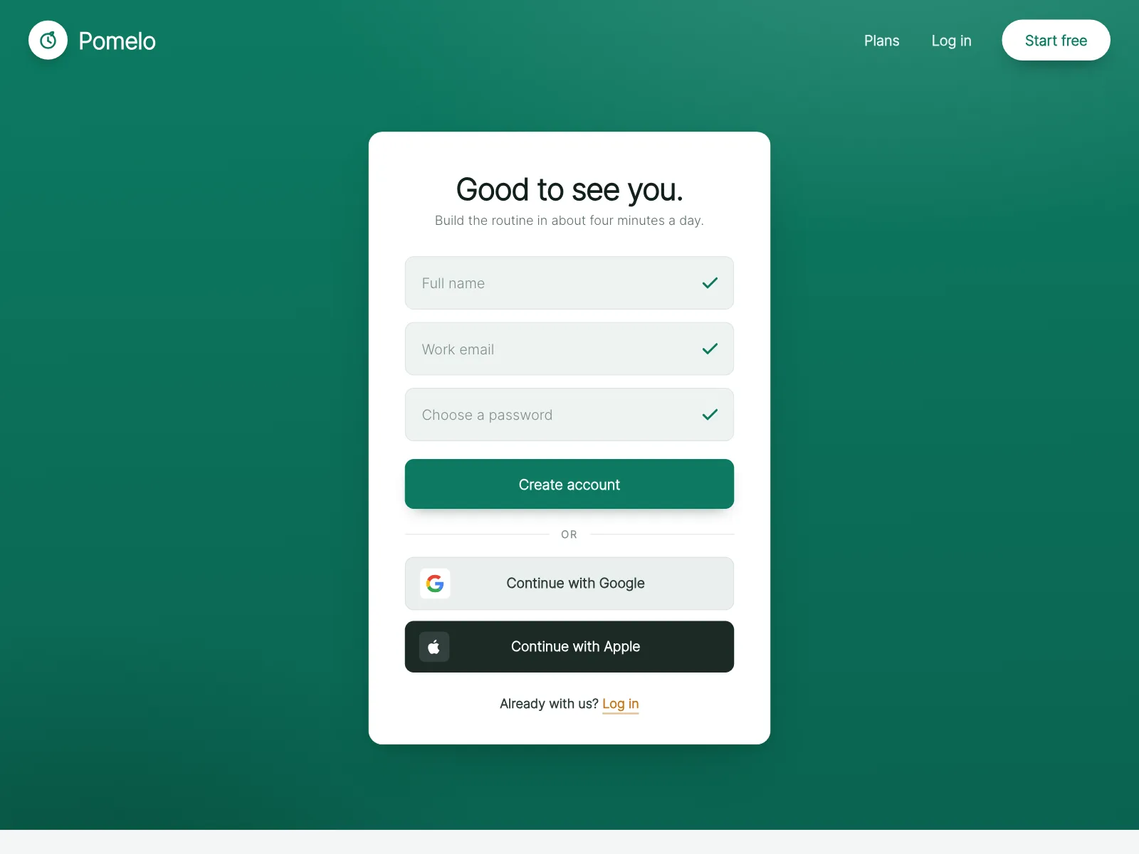 Sign up
