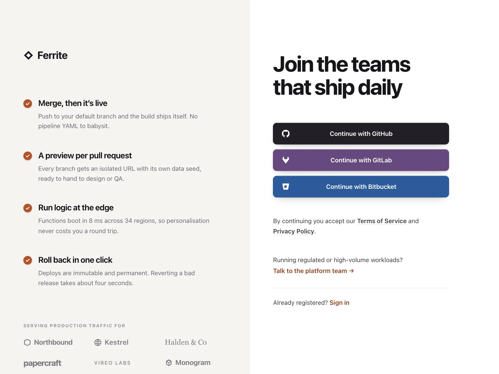 Sign up