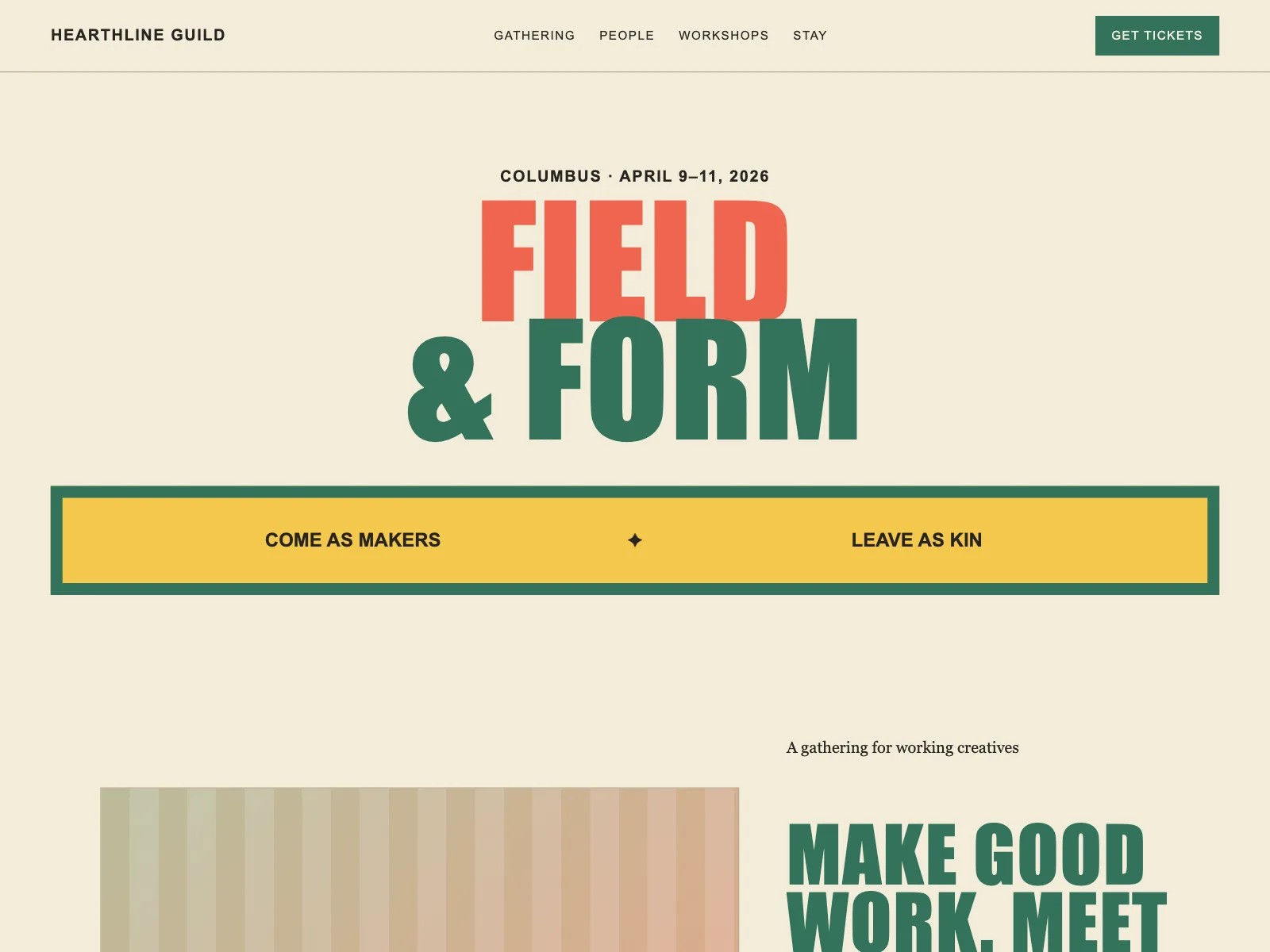 Sponsor page