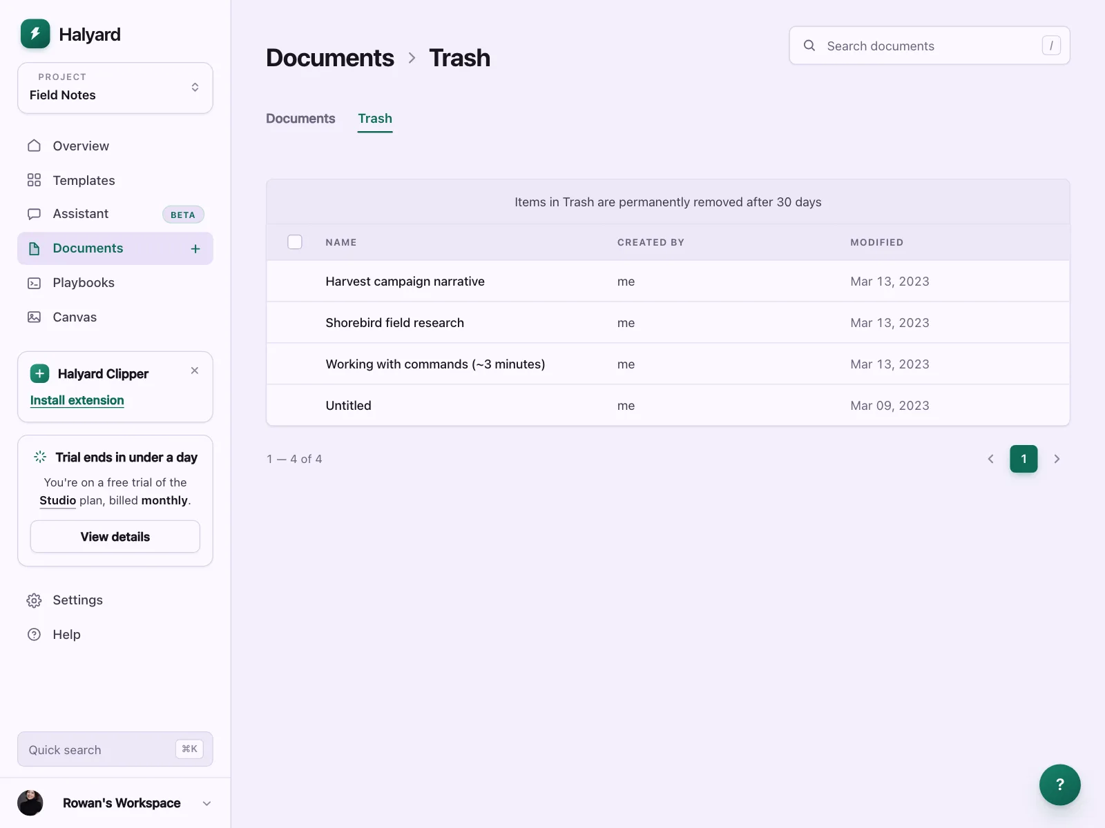 Trash & Archive