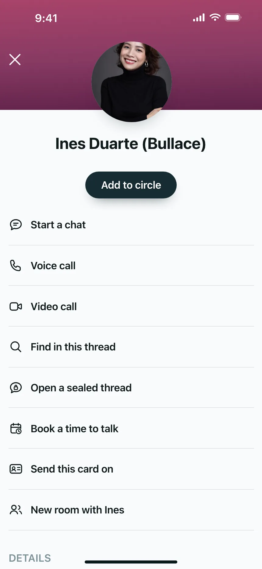 User profile