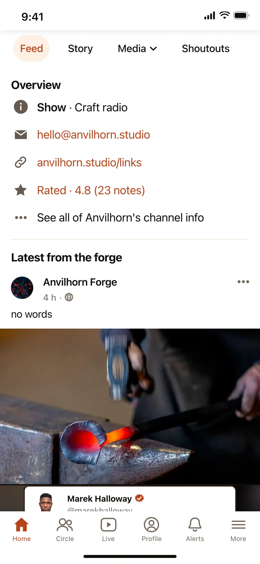 User profile