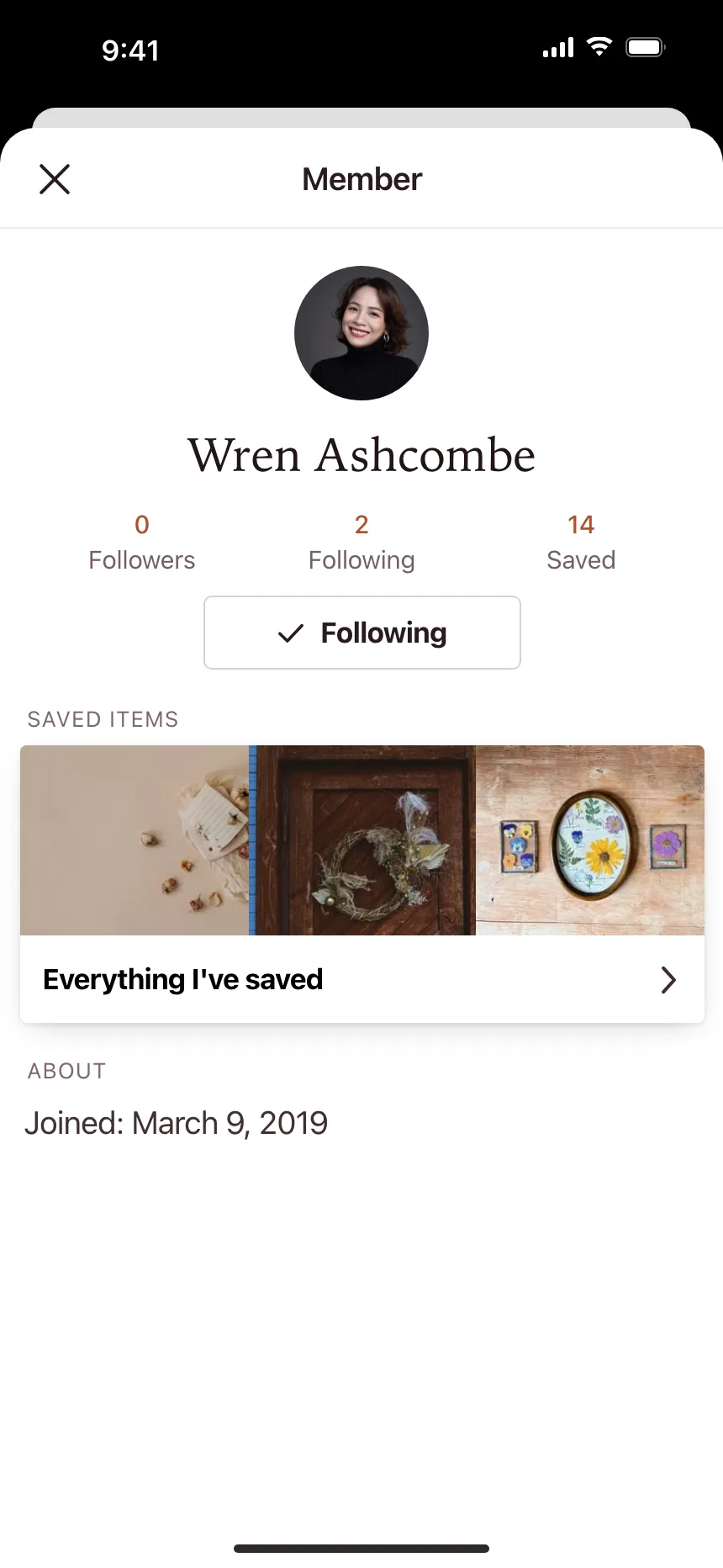 User profile