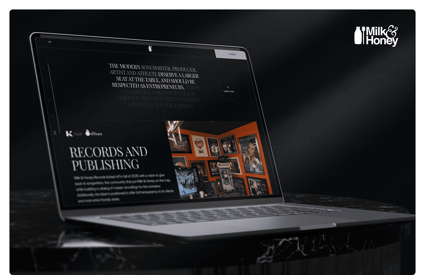 Milk & Honey Entertainment Website