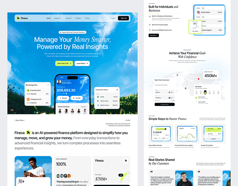 Finance SaaS Landing Page