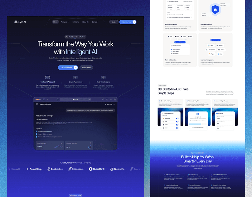Lyra AI — AI SaaS Landing Page