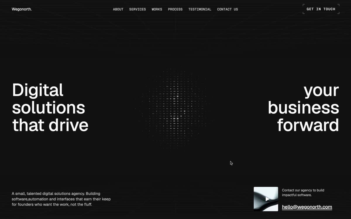 Wegonorth Agency Landing Page
