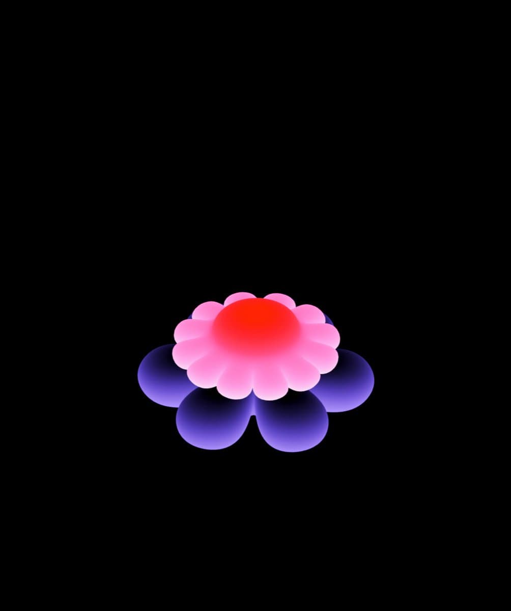 Glossy 3D Flower Bloom