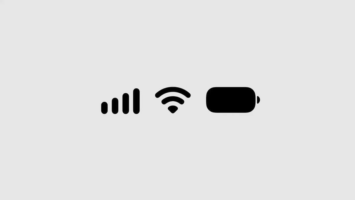 Minimal Status Bar Icons