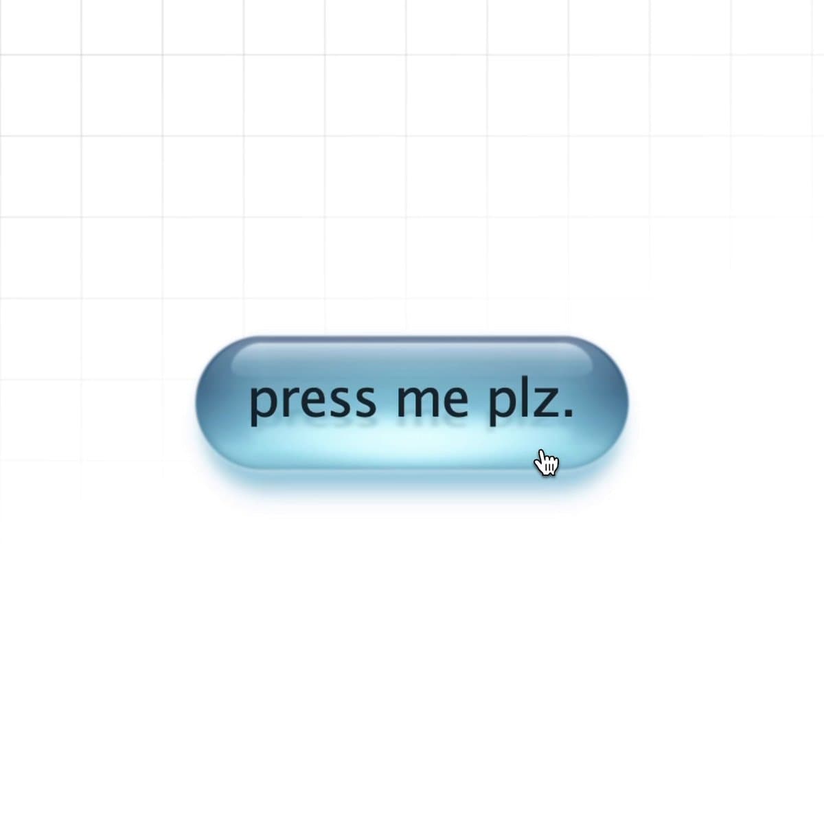 Press Me Plz Glossy Button