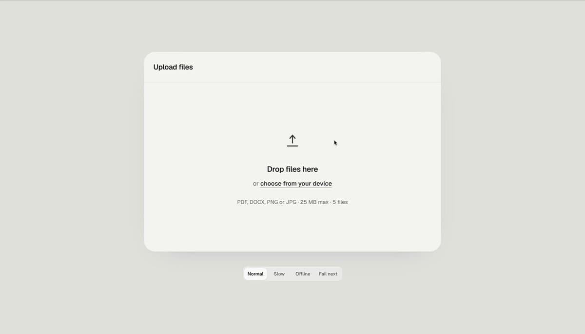 Animated File Upload Component