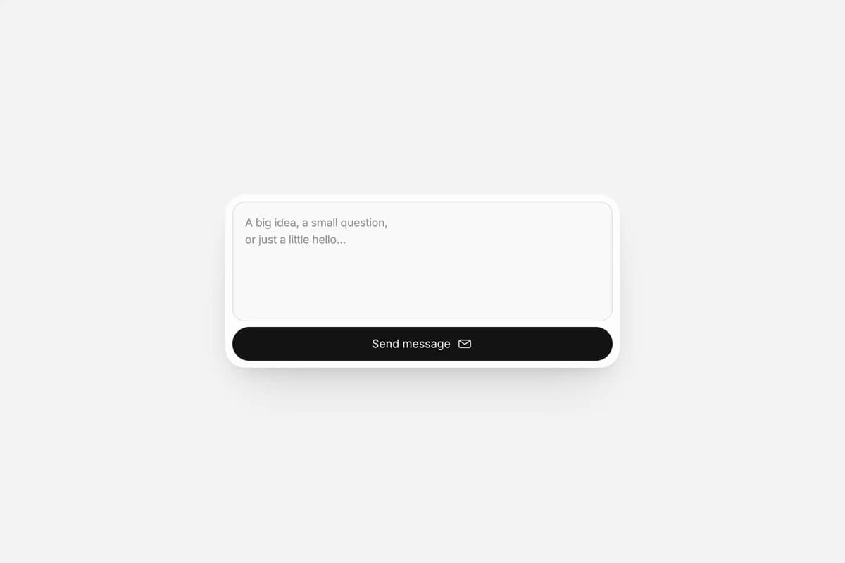 Minimal Send Message Form