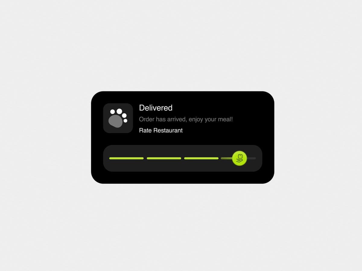 Delivered Order Rating Card
