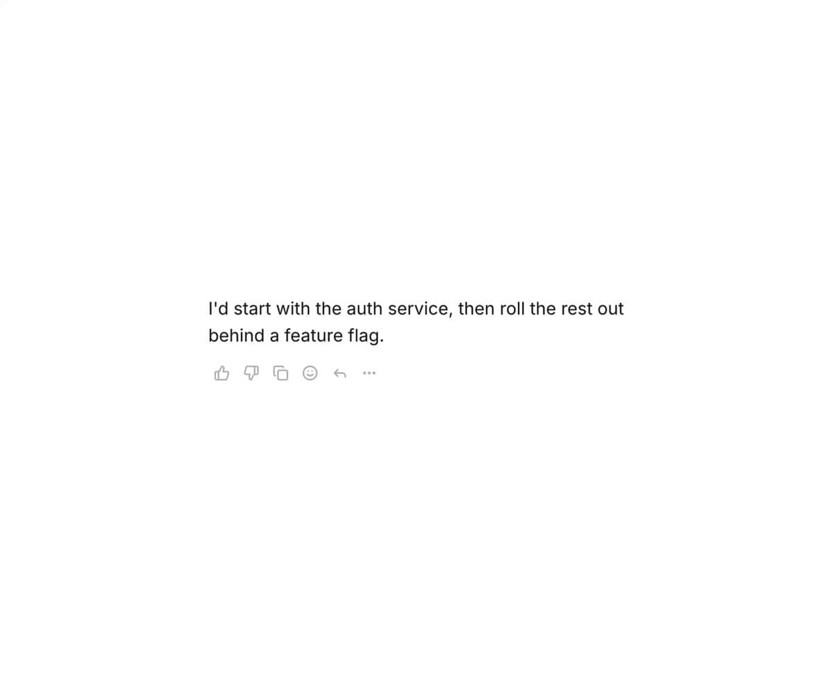 AI Chat Feedback Bubble