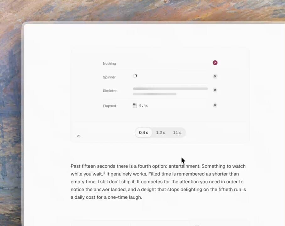Loading State Comparison Panel