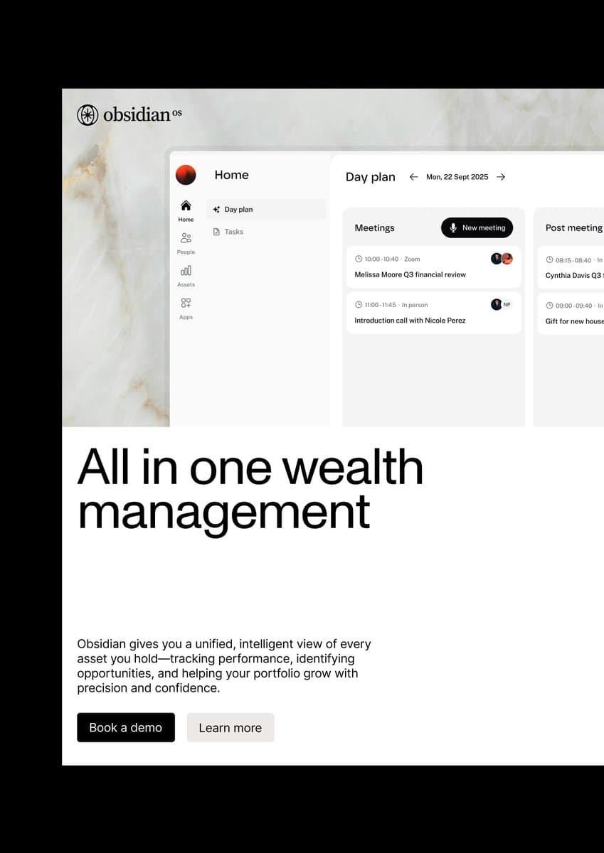 Obsidian Wealth Management Hero