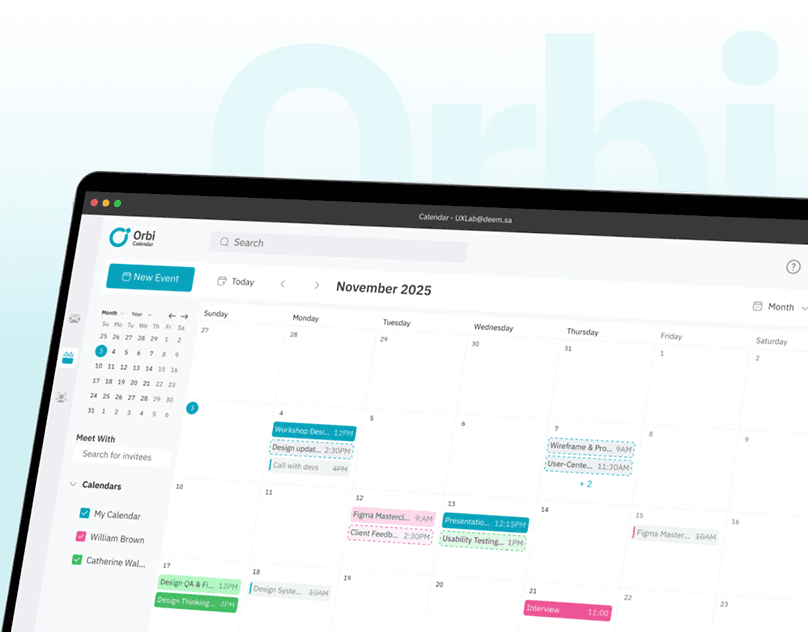 Orbi Shared Calendar Workspace